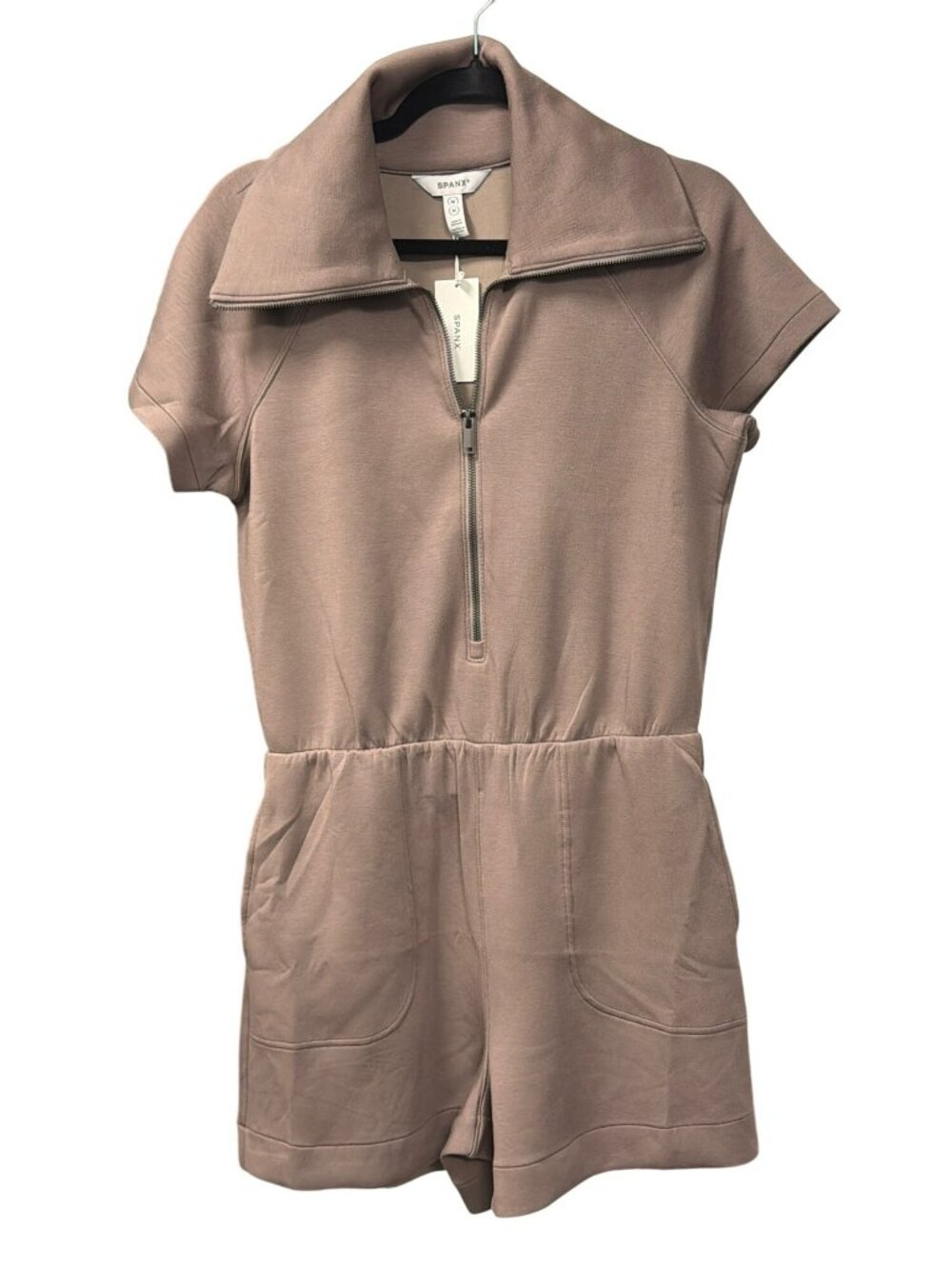 Spanx Black Air Essentials Zip Romper Smoke Size Medium New - Picture 5 of 7
